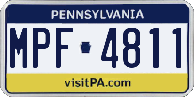 PA license plate MPF4811