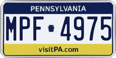 PA license plate MPF4975