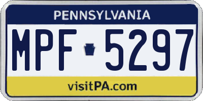 PA license plate MPF5297