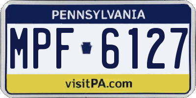 PA license plate MPF6127