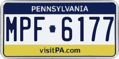 PA license plate MPF6177