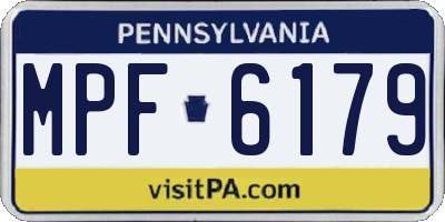 PA license plate MPF6179