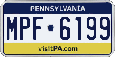 PA license plate MPF6199