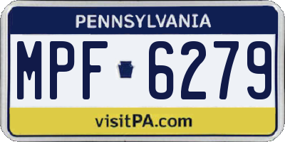 PA license plate MPF6279