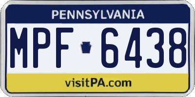 PA license plate MPF6438