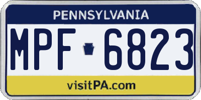 PA license plate MPF6823