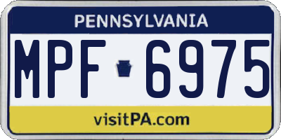 PA license plate MPF6975