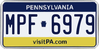PA license plate MPF6979