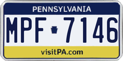 PA license plate MPF7146