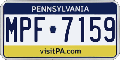 PA license plate MPF7159