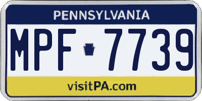 PA license plate MPF7739