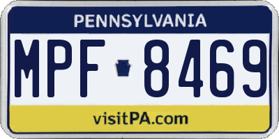 PA license plate MPF8469