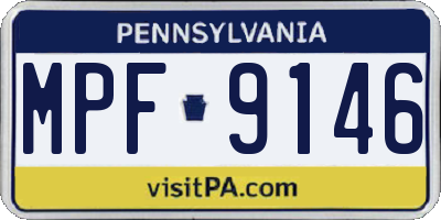 PA license plate MPF9146