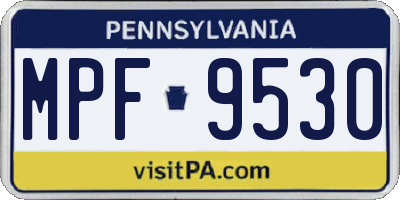 PA license plate MPF9530