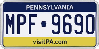 PA license plate MPF9690