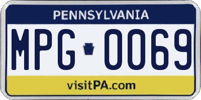 PA license plate MPG0069
