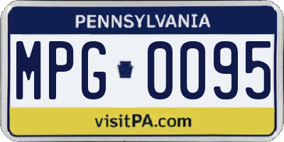 PA license plate MPG0095