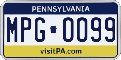 PA license plate MPG0099