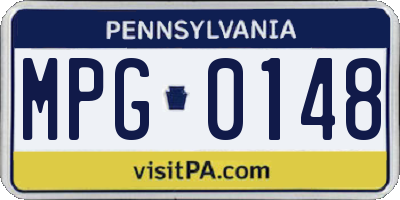 PA license plate MPG0148