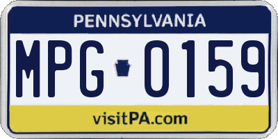 PA license plate MPG0159