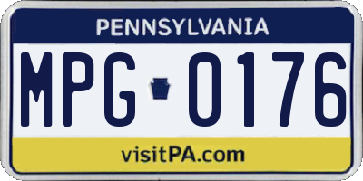 PA license plate MPG0176
