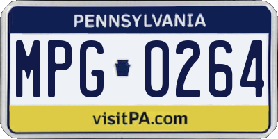 PA license plate MPG0264