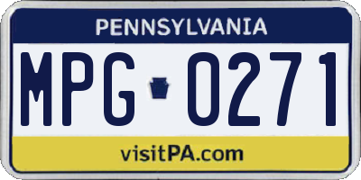 PA license plate MPG0271