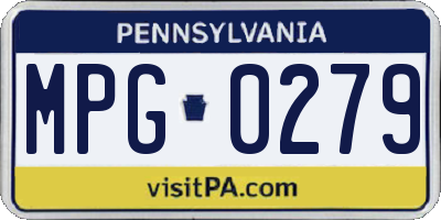 PA license plate MPG0279