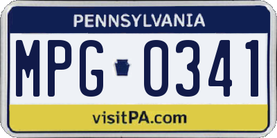 PA license plate MPG0341