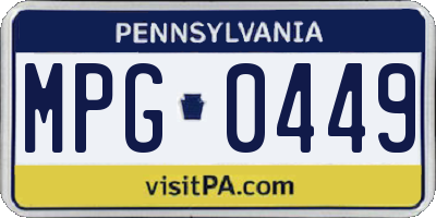 PA license plate MPG0449