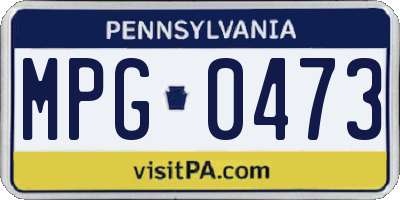 PA license plate MPG0473