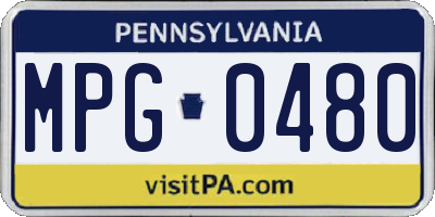 PA license plate MPG0480