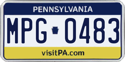 PA license plate MPG0483