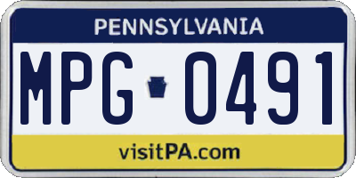 PA license plate MPG0491