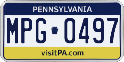 PA license plate MPG0497
