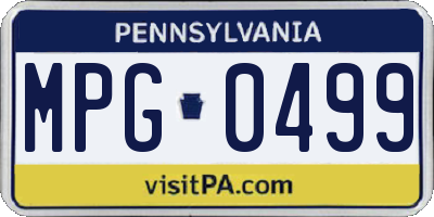 PA license plate MPG0499