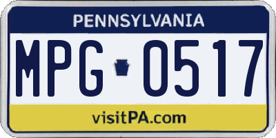 PA license plate MPG0517