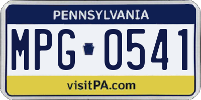 PA license plate MPG0541