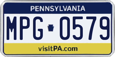 PA license plate MPG0579