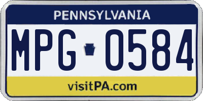 PA license plate MPG0584