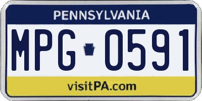 PA license plate MPG0591