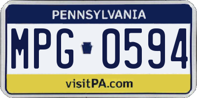 PA license plate MPG0594