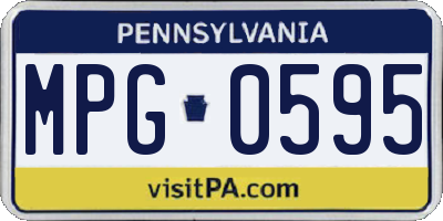 PA license plate MPG0595