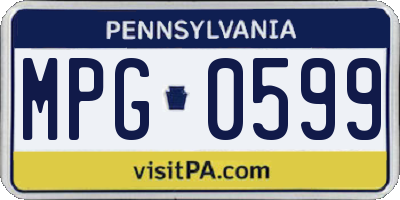 PA license plate MPG0599