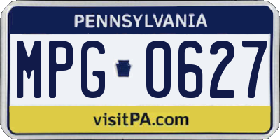 PA license plate MPG0627
