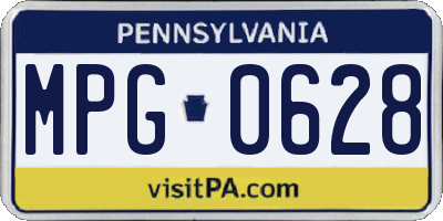PA license plate MPG0628
