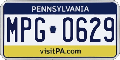 PA license plate MPG0629