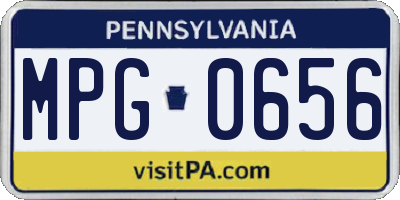 PA license plate MPG0656