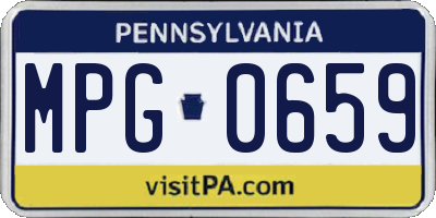PA license plate MPG0659