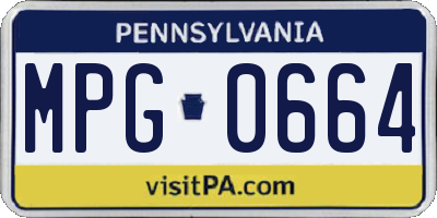 PA license plate MPG0664